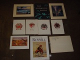 Mixed book and print lot- Charles Russell, print book of Yellowstone and others