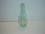Glass bottle marked Carl H Schultz C-P M-S Pat May 1868 New York small chip on bottom 8” tall