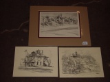 Pencil sketches of Galena IL by Moore and Mosiman 12” x 9”