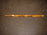 Twisted wood walking stick 36” long