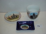 German made souvenir Porcelain advertising Stephenson County Courthouse and monument