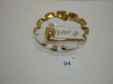 Gold trimmed ashtray made in Germany