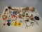 Fun key chain lot- brass whistle and horse pin some local Freeport advertising