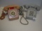 Rotary dial and push button desk phones