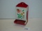 Tin matchstick holder 6” tall