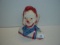 Howdy Doody glazed ceramic coin bank 8” tall 2 pics