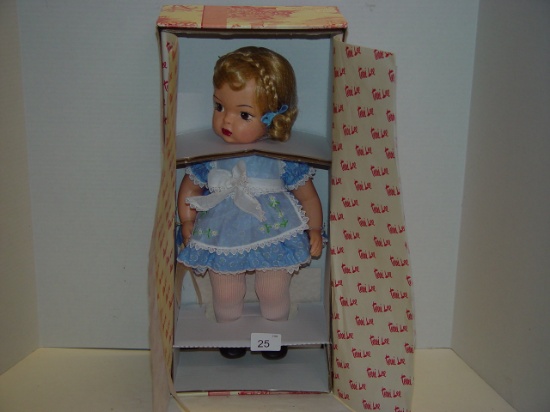 Terri Lee Little Lady Pinafore L. L. Knickerbocker composite doll in original box 17” tall