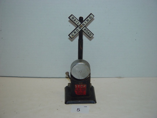 Marx & Co Mar Lines O gauge Rail Road Crossing bell signal works 2 pics