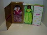 Avon Mattel Lemon-Lime Sorbet Barbie and Winter Rhapsody Barbie both in original boxes 2 pics