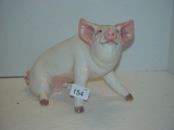 Glazed ceramic pig 7.5” tall signed The Townsends 2 pics