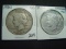 Two 1934 Peace Dollars:   VG & Cleaned AU