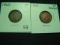 Pair of 1865 VF Indian Cents- One is cleaned