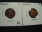 Two 1924-D Lincoln Cents   Fine