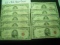 Ten $5 Red Seal Notes  Avg. Circulated