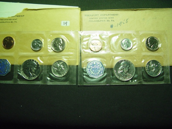 Pair of Proof Sets: 1957 & 1958
