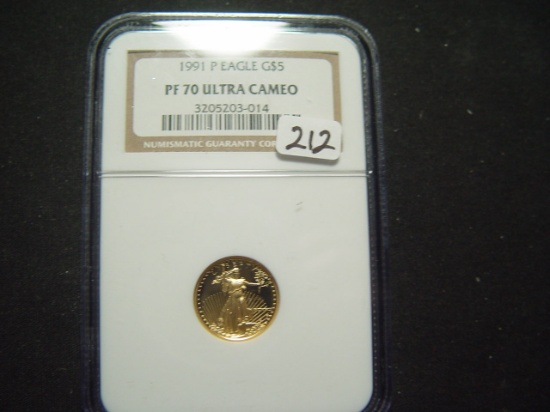 1991 1/10th Oz. Gold Eagle   NGC PF70 Ultra Cameo