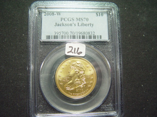 2008 First Spouse Half Ounce Gold "Jackson"   PCGS MS70