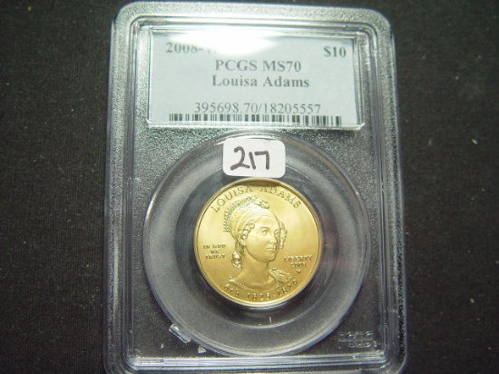 2008 First Spouse Half Ounce Gold "Louisa Adams"   PCGS MS70