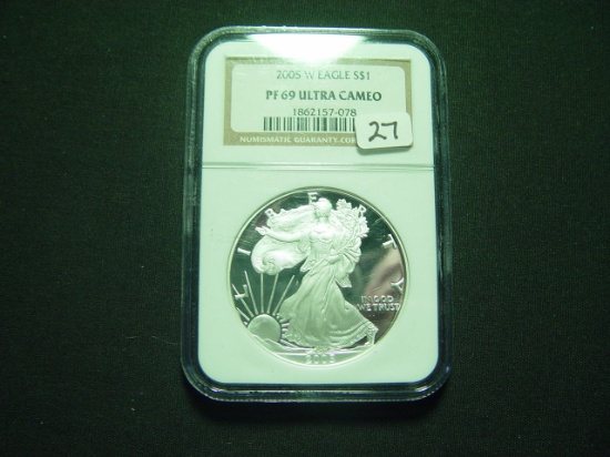 2005 Proof Silver Eagle   NGC PF69 Ultra Cameo