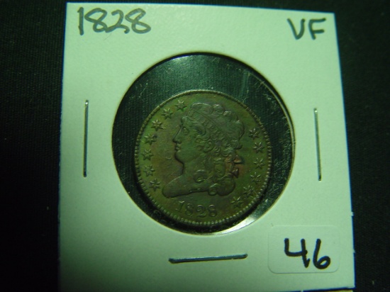 1828 Half Cent   VF