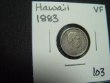 1883 Hawaii Dime   VF