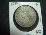 1834 Bust Half   Fine