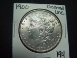 1900 Morgan Dollar   Cleaned Unc.