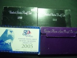 Four Proof Sets: 1980, 1982, 1992, 2005 Statehood Qtrs.