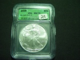 2005 Silver Eagle   ICG MS70
