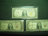 Three WW2 Emergency Issue $2 Silver Certificates: (2) Hawaii & (1) North Africa