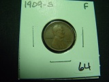 1909-S Lincoln Cent   Fine   KEY DATE