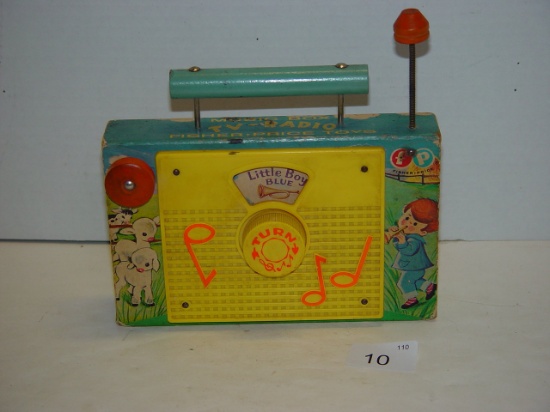 Fisher-Price wind up toy TV Radio works! 2 pics