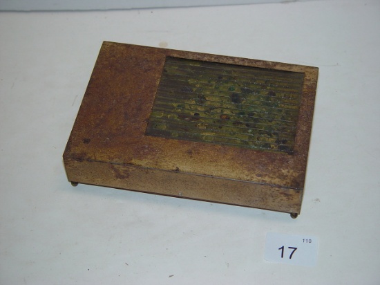 Metal music box for repair 7” x 5” 3 pics