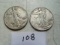 1942-S & 1943 Walking Liberty Halves