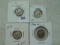 (4) Mercury Dimes: 1941-s, 42-s, 44-d