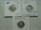 (3) Mercury Dimes: 1916-s, 28-s, & 31-s