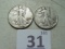 1941 & & 1942 Walking Liberty Halves