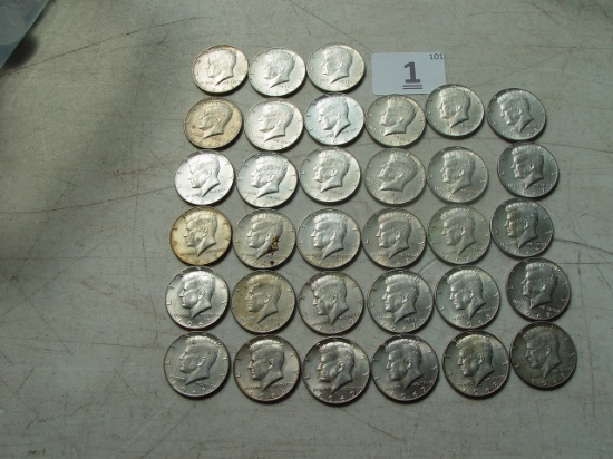 $ 16.50 in Face, All 40% Silver Kennedy Halves