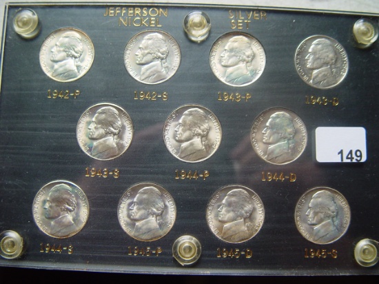 Jefferson Nickel's Silver Set: 1942-P, & S