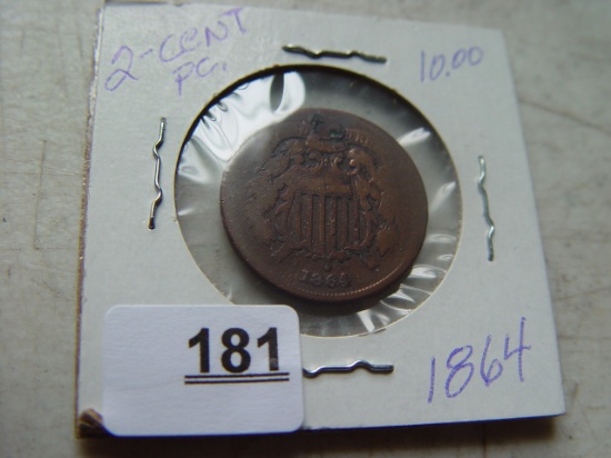 1864 Two Cent Piece Some Cleaning