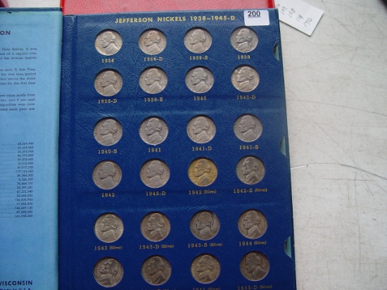 Set of (72) Jefferson Nickels, 1938-1965