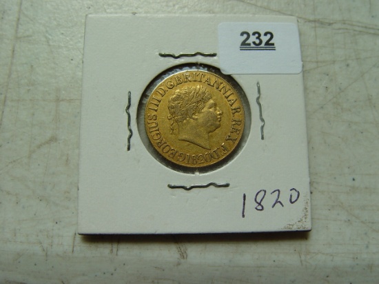 1820  British Gold Sovereign