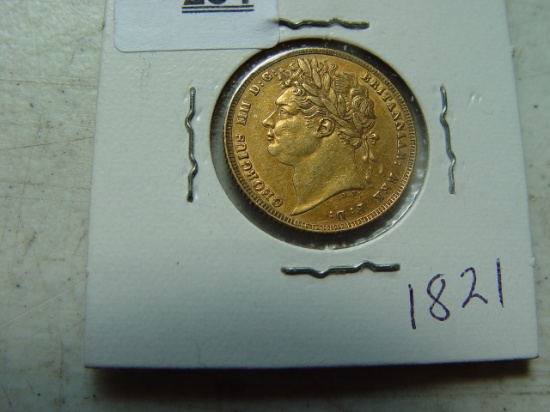 1821 British Gold Sovereign