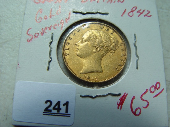 1842 British Gold Sovereign