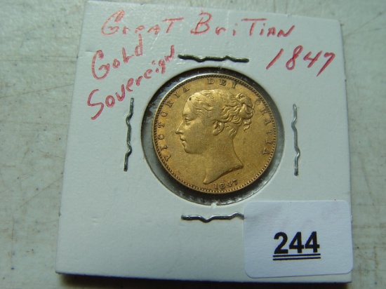 1847 British Gold Sovereign