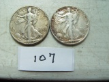 1944 & 1946 Walking Liberty Halves