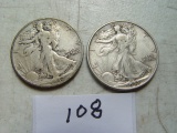 1942-S & 1943 Walking Liberty Halves