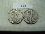 1944-D & 1945-D Walking Liberty Halves