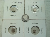 1910-S Barber Dime & (4) Miniature Coins