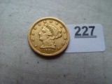 1851 Coronet Head $ 2.5 Gold Piece